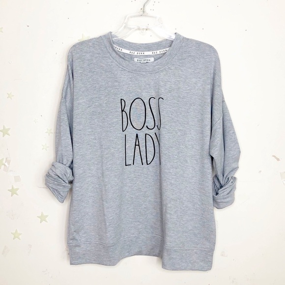 RAE Dunn Gray boss lady graphic sweatshirt - Picture 2 of 13